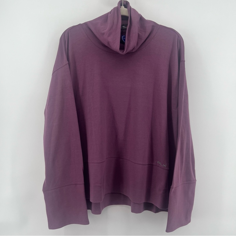 NWT RLX by Ralph Lauren Fleece Funnel Neck Wicking Pullover Women's Size Large